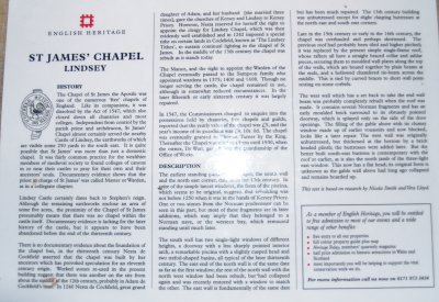 St.James Chapel,Lindsey :Information board