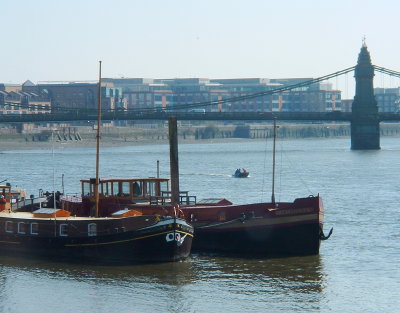 Barges on the Thames,at Hammersmith.