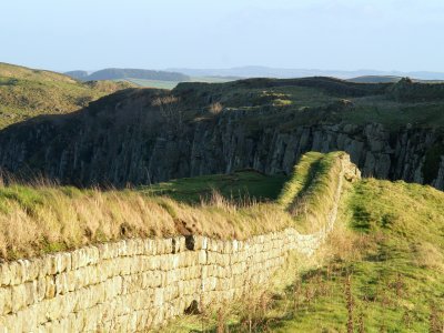 Hadrian's  Wall ,looking  to  Peel  Crags.