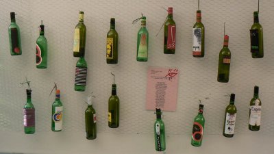 botellas colgantes