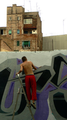 graffitero en accin