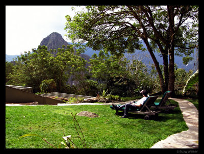 View from our room at Sanctuary Lodge Hotel, Machu Picchu