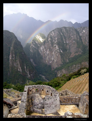 Double rainbow above the Temple of the Sun, Machu Picchu