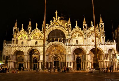 St Marks Basilica at night
