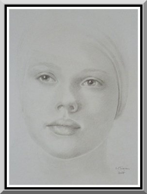 Drawing from Girl with Pearl Earring
