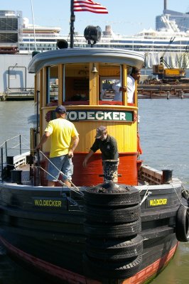 Decker backs off from the pier