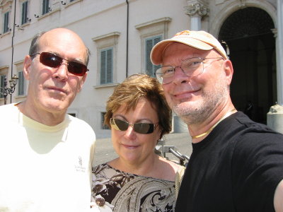 Jay, Gretchen,and Silvio at Il Quirinale