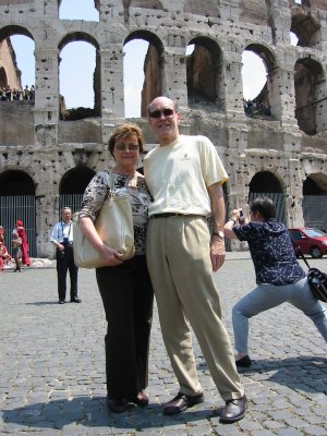 Jay and Gretchen at the Colosseum