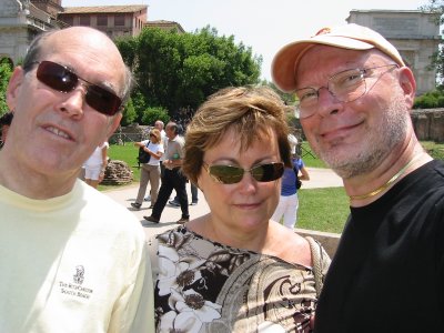 Jay, Gretchen, and Silvio at Il Foro Romano