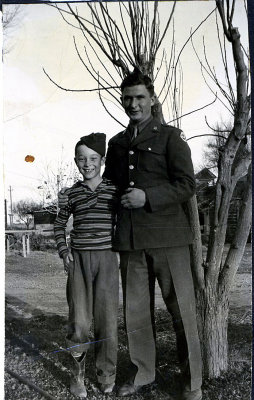 My father with a young cousin at the start of the Second World War. Taken in Sioux City, Iowa.