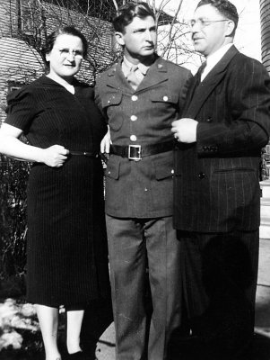 My father with an aunt and uncle at the start of the Second World War. Taken in Sioux City, Iowa.