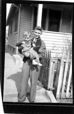 My father with a young cousin at the start of the Second World War. Taken in Sioux City, Iowa.