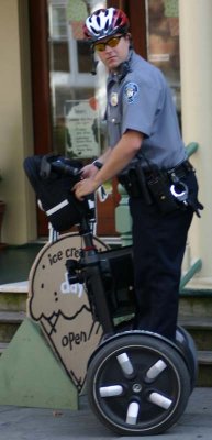 Cop on Ice Cream Break? Busted