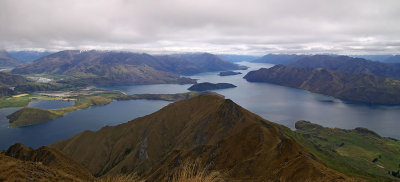 Panorama of lake Wanaka