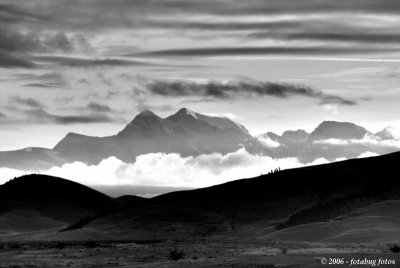 Montana Mountains - B&W