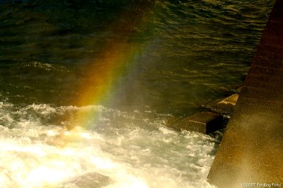 Rainbow below the dam
