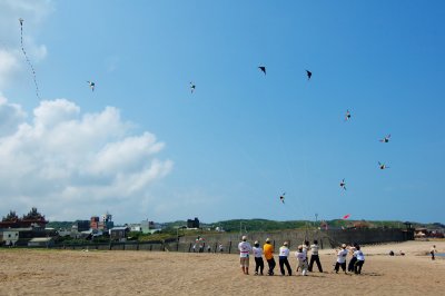 Stunt kite-flying