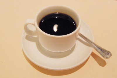 The first cup of coffee after dinner
