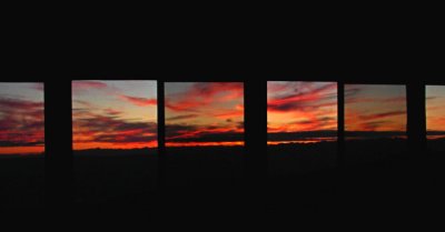 Sunset from Inside the Lookout