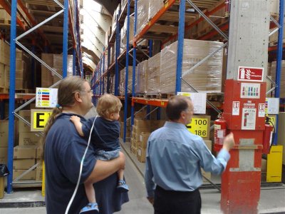 Being shown the main warehouse