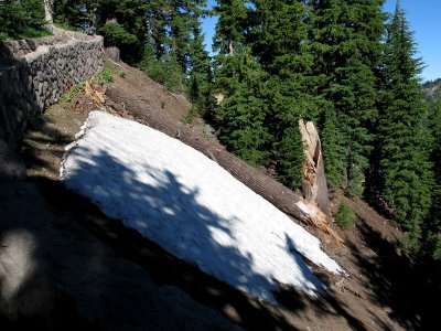 Snow Patch below Trail to Sinnott Overlook