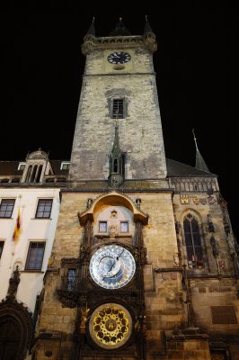 Astrological Clock at Night Prague