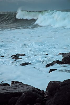 Wave Foam and Rocks