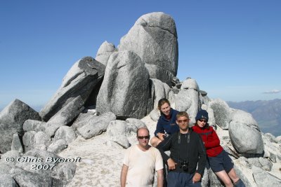 The summit - me, Fliss, Roy and Diana (left to right)