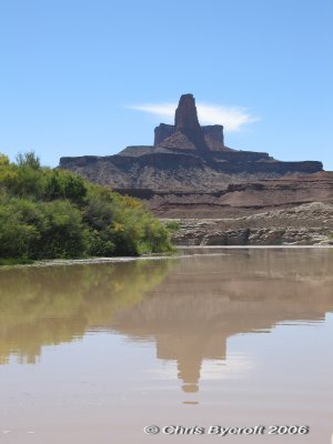 The Butte of the Cross with reflection