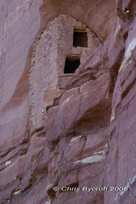 A double story cliff dwelling