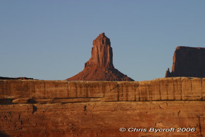 Late evening light on Candlestick Tower and the White Rim