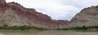 A pano of the Confluence: Green River to left flows into Colorado River