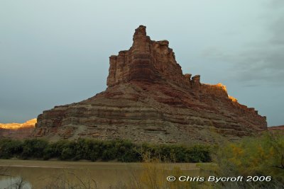 First sunlight on cathedral-like canyon walls