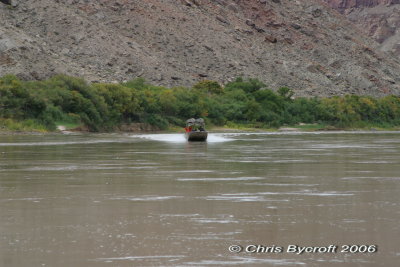 Picking up canoe people a day ahead of us