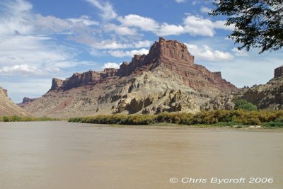 View towards Needles District from our Spanish Bottom campsite