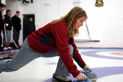 curling with colleagues
