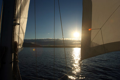 setting sun
