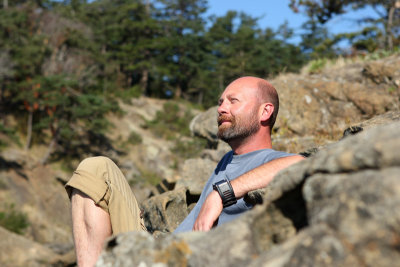 nathan on rocks at matia