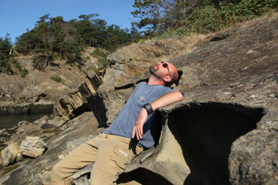 nathan on rocks at matia