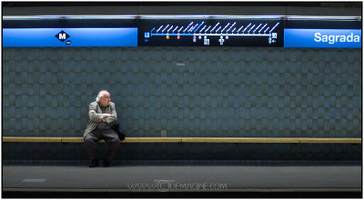 Waiting for the metro