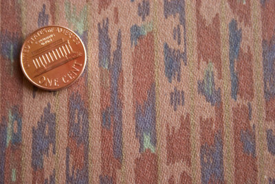Fabric design detail, featuring a penny! Yes, the penny is included!