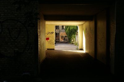 Back alley on Nørrebro in Copenhagen
