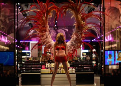 This is the Victoria's Secret in the Forum Shops. It's kind of intimidating for an underwear store.