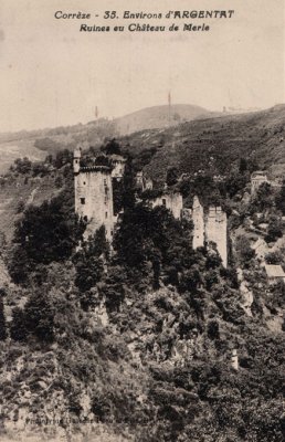 Environs d'Argentat - Ruines du Chteau de Merle