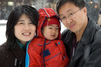 Family In Snow