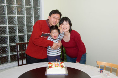 Family with Cake