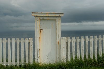 Cape Spear, toilet met oceaanspoeling
