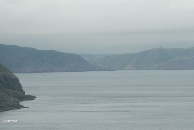 Cape Spear, ingang van de haven van St. John's