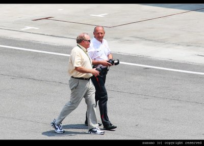 Ron Dennis (Right, McLaren Boss)