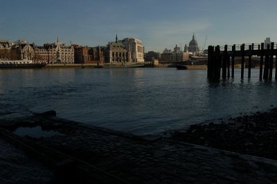 low tide on the Thames